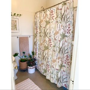 2 Botanical Print Shower Curtains